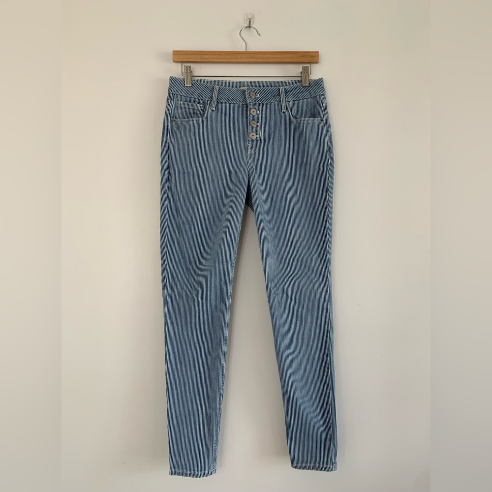 Old Navy Rockstar Striped Denim Skinny Jeans